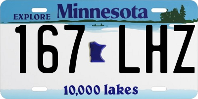 MN license plate 167LHZ