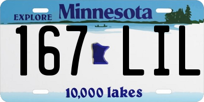 MN license plate 167LIL