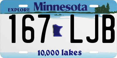 MN license plate 167LJB
