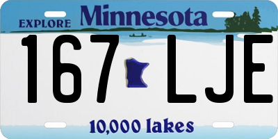 MN license plate 167LJE