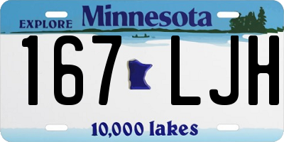 MN license plate 167LJH