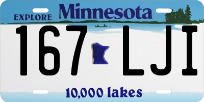 MN license plate 167LJI