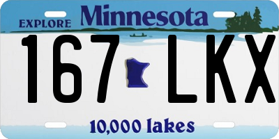 MN license plate 167LKX