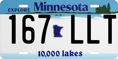 MN license plate 167LLT