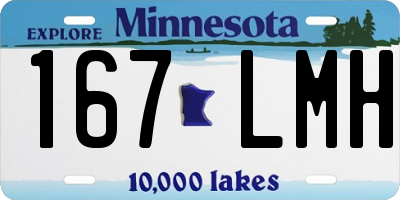 MN license plate 167LMH