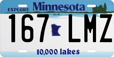 MN license plate 167LMZ