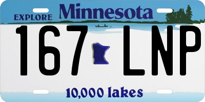 MN license plate 167LNP