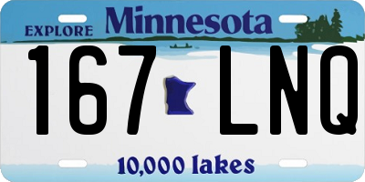 MN license plate 167LNQ