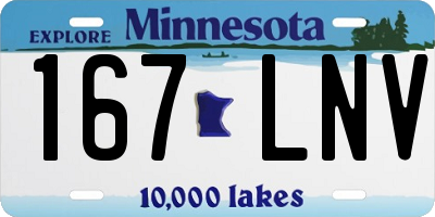 MN license plate 167LNV