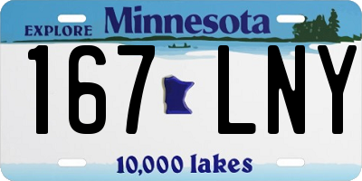 MN license plate 167LNY