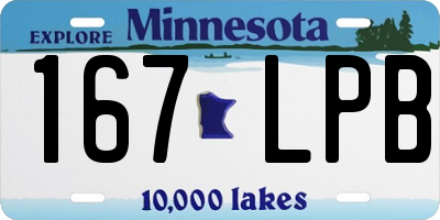MN license plate 167LPB