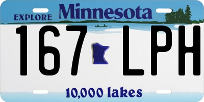 MN license plate 167LPH