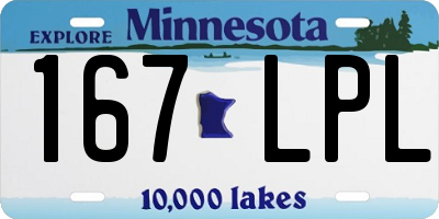 MN license plate 167LPL
