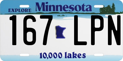 MN license plate 167LPN