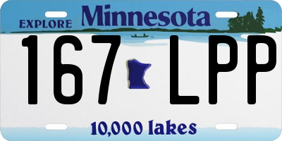 MN license plate 167LPP