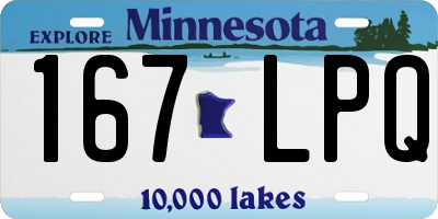 MN license plate 167LPQ