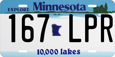 MN license plate 167LPR