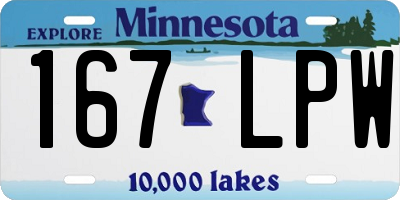 MN license plate 167LPW