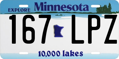 MN license plate 167LPZ