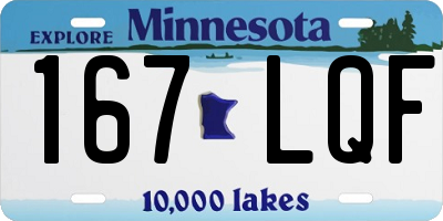 MN license plate 167LQF
