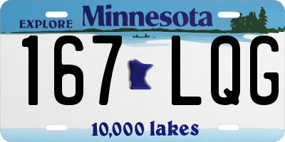 MN license plate 167LQG