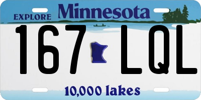 MN license plate 167LQL