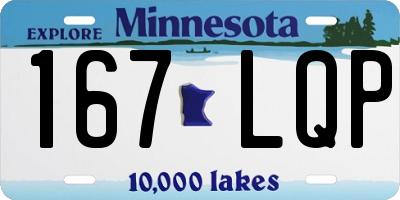 MN license plate 167LQP