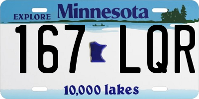 MN license plate 167LQR