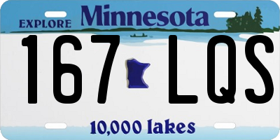 MN license plate 167LQS