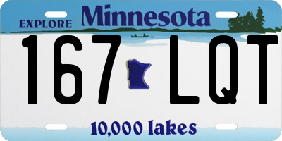 MN license plate 167LQT