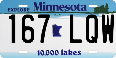 MN license plate 167LQW