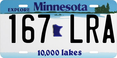 MN license plate 167LRA