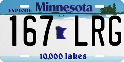 MN license plate 167LRG