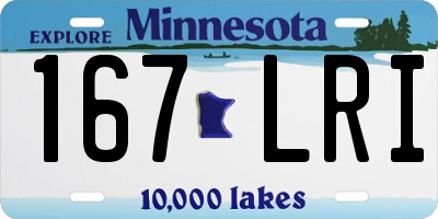 MN license plate 167LRI