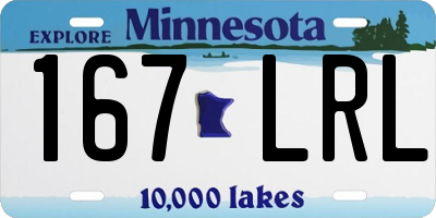 MN license plate 167LRL