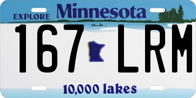 MN license plate 167LRM