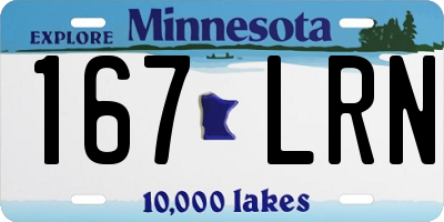 MN license plate 167LRN