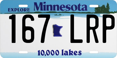 MN license plate 167LRP