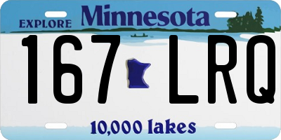 MN license plate 167LRQ