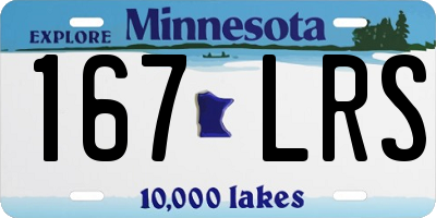 MN license plate 167LRS