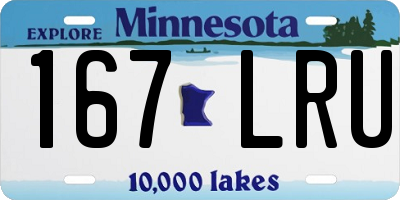 MN license plate 167LRU