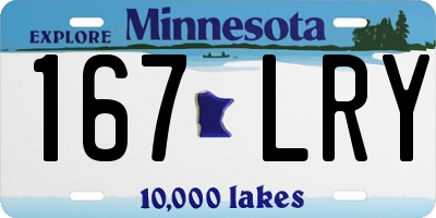 MN license plate 167LRY