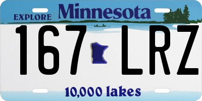 MN license plate 167LRZ