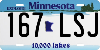 MN license plate 167LSJ