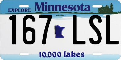 MN license plate 167LSL