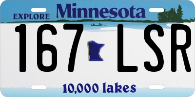 MN license plate 167LSR