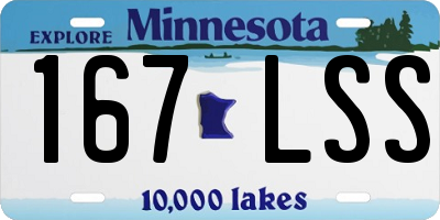 MN license plate 167LSS