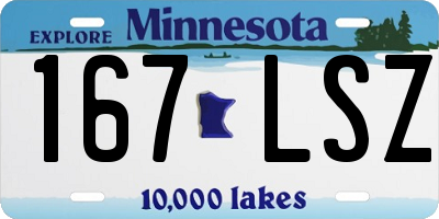 MN license plate 167LSZ