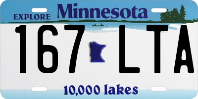 MN license plate 167LTA