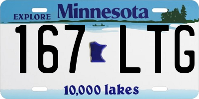 MN license plate 167LTG